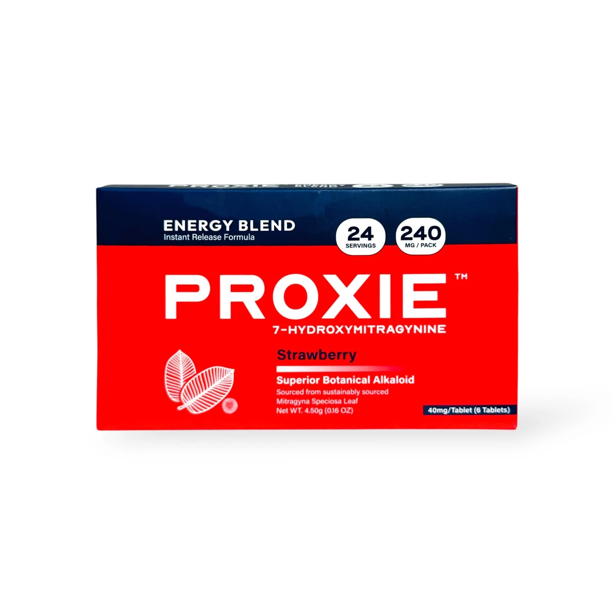 Proxie 7 Hydroxymitragynine Energy Blend Tablets Strawberry 40mg Per Tablet 6ct 16679
