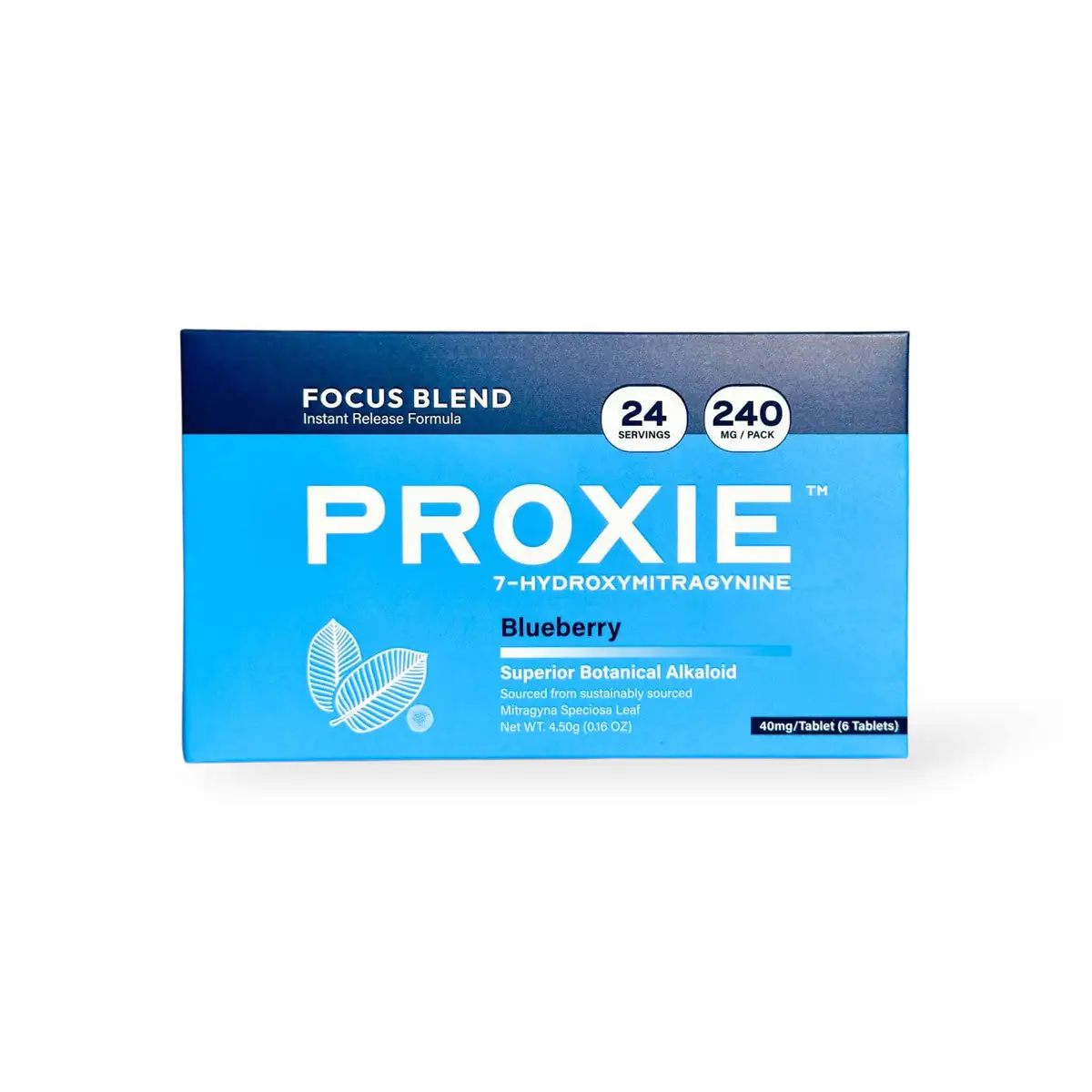 About Proxie 7 Hydroxymitragynine Focus Blend Tablets Blueberry 40mg Per Tablet 50885.1744388533