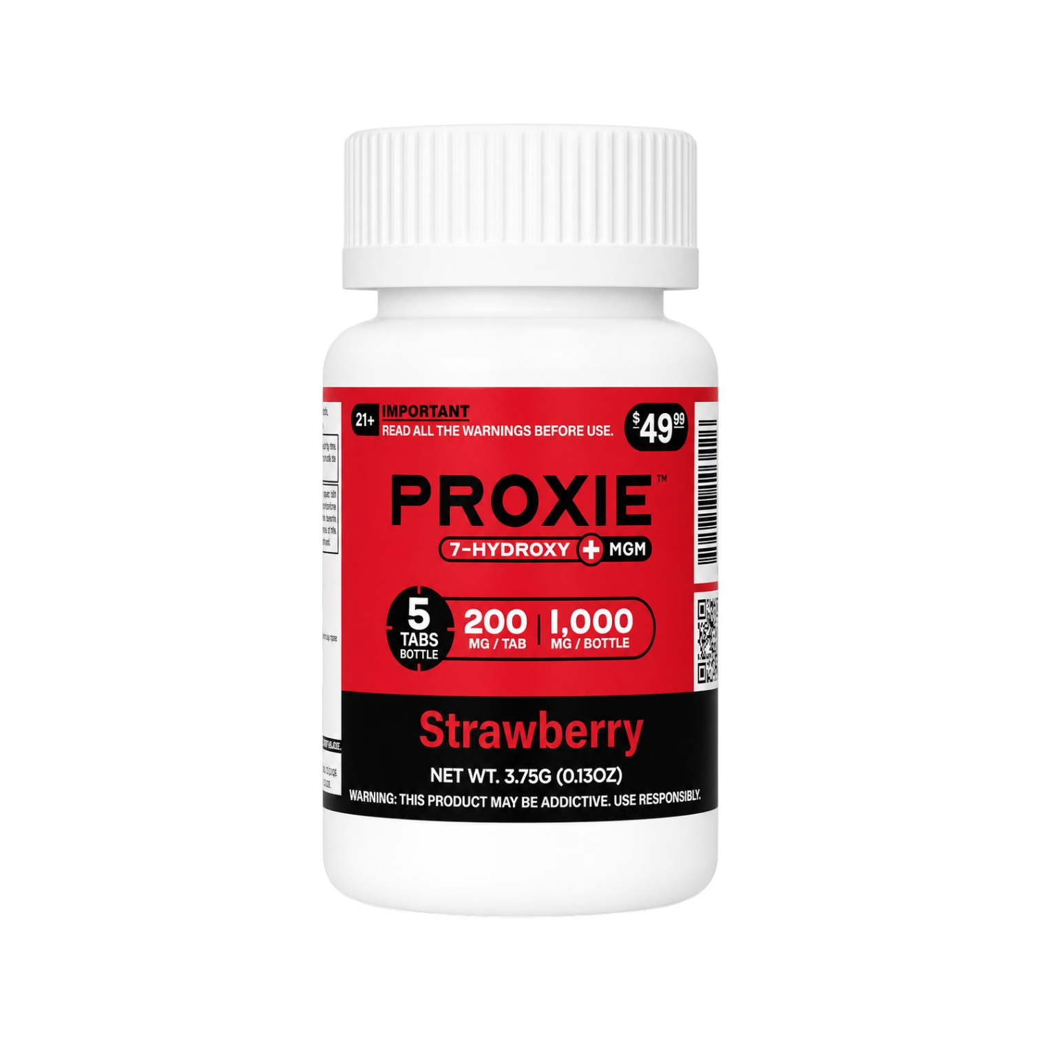 Proxy Chewable Mgm 7oh Kratom Extract Tablets Strawberry 1000mg 5ct 200mg Tab